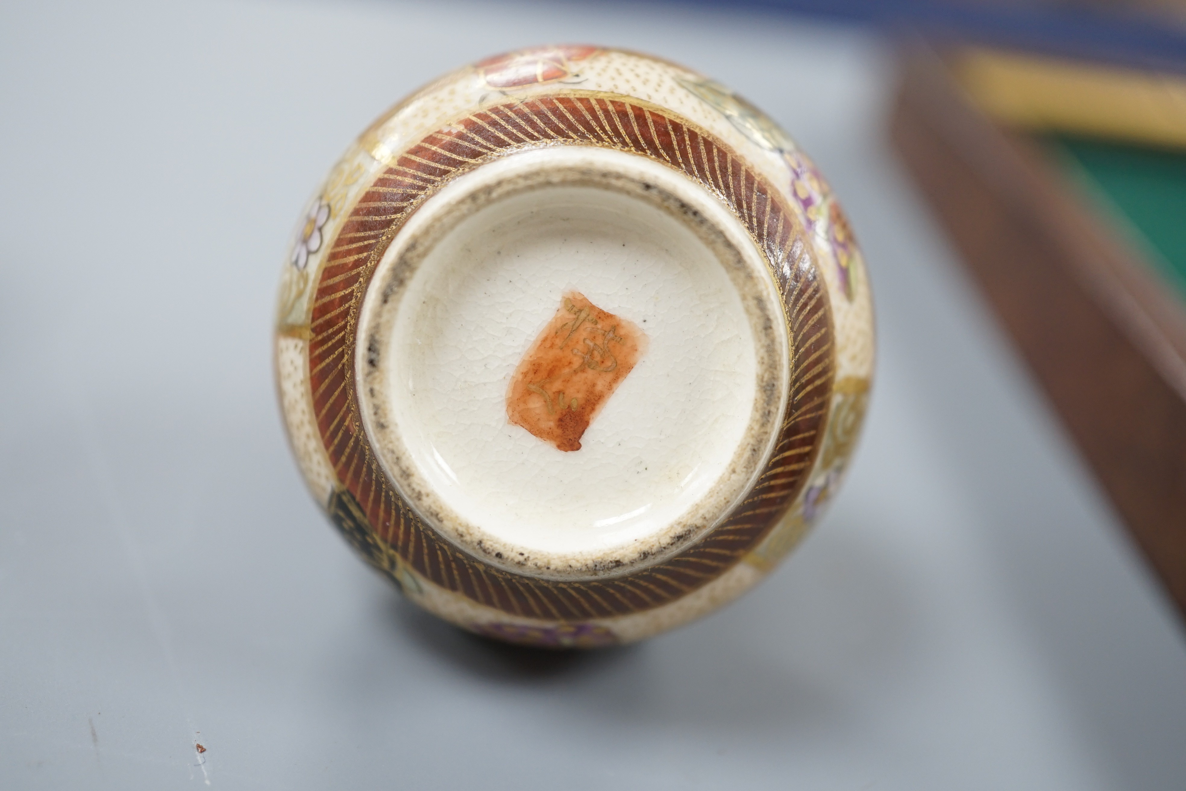 A group of small and miniature Satsuma pottery vases, koros and covers and dishes, late 19th/early 20th century, 3cm - 12cm